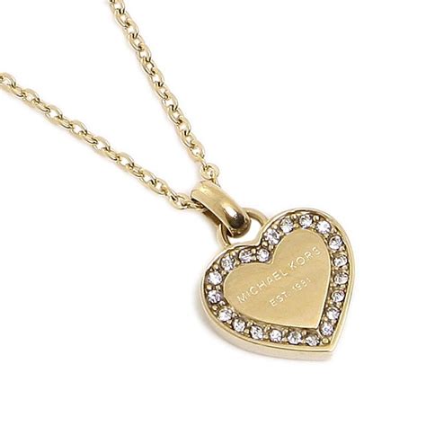 michael kors locket necklace|Michael Kors gold heart necklace.